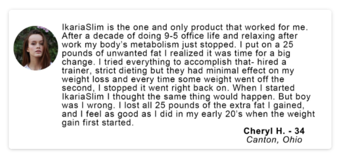 Ikaria Slim Customer Reviews