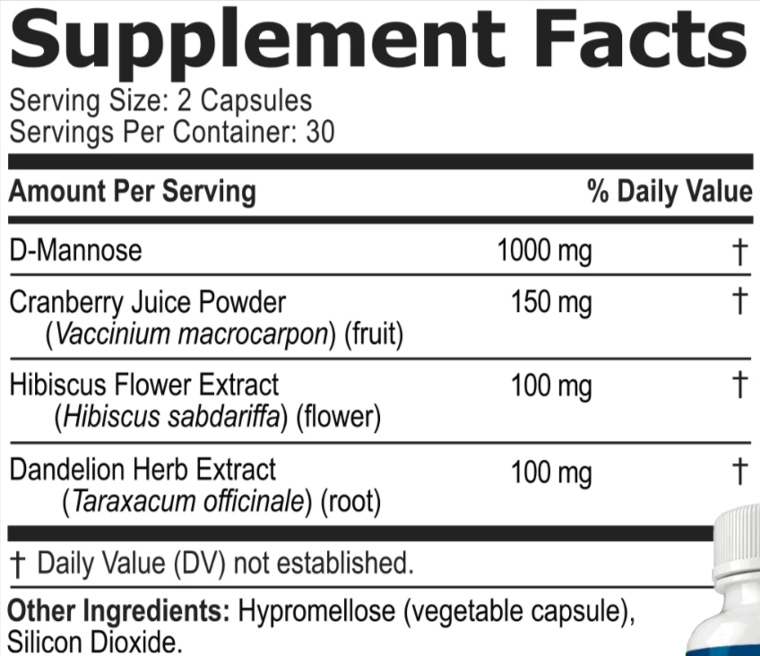UroFresh Supplement Fact